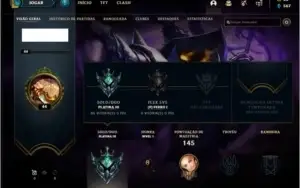 Conta platina 4 com 86 champs e 16 skins