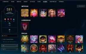 conta com 345 skins