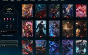 conta com 345 skins