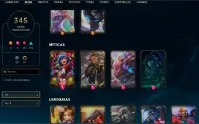 conta com 345 skins