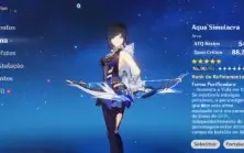 CONTA GENSHIN AR57 /13x5★/ Yelan + Aqua / Yoimiya + Agitação