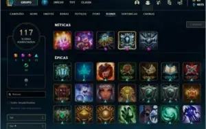 conta lol com skins antiga/rara