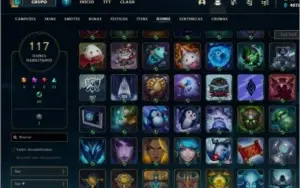 conta lol com skins antiga/rara