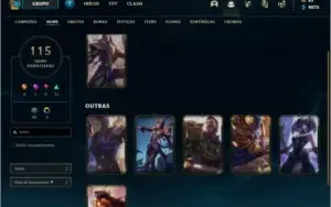 conta lol com skins antiga/rara