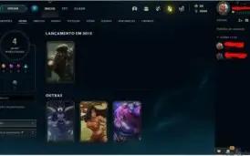 CONTA UNRANKED (EX OURO 4), COM 34 CAMPEÕES E 4 SKINS LVL 57
