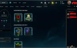 CONTA UNRANKED (EX OURO 4), COM 34 CAMPEÕES E 4 SKINS LVL 57