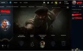 CONTA UNRANKED (EX OURO 4), COM 34 CAMPEÕES E 4 SKINS LVL 57