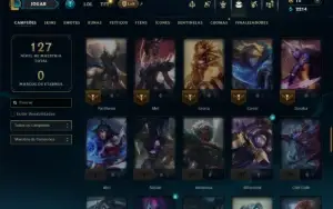 Ouro 3 com 80 Champs e 19 Skins