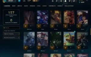 Ouro 3 com 80 Champs e 19 Skins