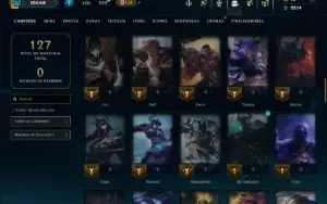 Ouro 3 com 80 Champs e 19 Skins