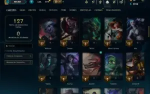 Ouro 3 com 80 Champs e 19 Skins