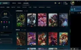 CONTA LEAGUE OF LEGENDS - DIAMANTE 4 - 80 SKINS
