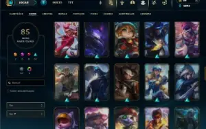Diamante 3 com 90 Champs e 85 Skins