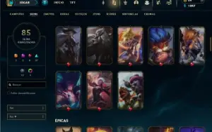 Diamante 3 com 90 Champs e 85 Skins