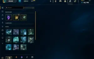 Mestre com 23 Champs e 11 Fragmentos de skins