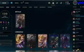 Vendo conta de lol com muitas skins