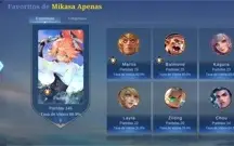 Conta Main Assasino Mobile Legends