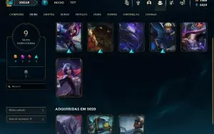 Conta league of legends 100% hand level com 1400 de rp