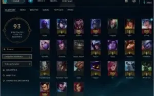 CONTA LEAGUE OF LEGENDS 59 CAMPEÕES E 15 SKINS