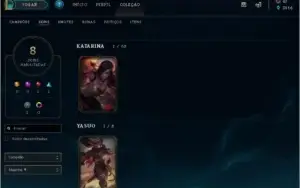 CONTA LEAGUE OF LEGENDS 59 CAMPEÕES E 15 SKINS