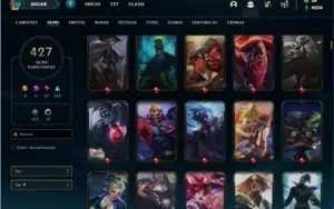Conta Platina 1 com TODOS os champ e 427 Skins + 4 Prestigio