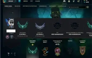Conta Platina 1 com TODOS os champ e 427 Skins + 4 Prestigio