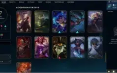 CONTA GOLD 3 COM QUASE 10 ANOS, ICONES RAROS E 67 SKINS.