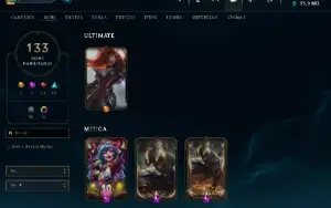 Conta Lol Full Acesso - Lvl 293 - 133 Skins - Todos Campeões