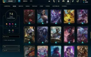 Conta ouro 4 com 80 Champs e 74 Skins