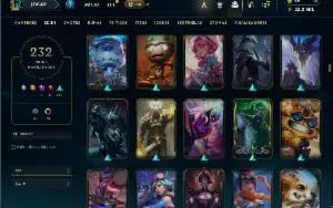 Bronze 4 com TODOS os champs e 232 Skins ( Nivel 605 )