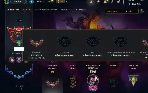 Bronze 4 com TODOS os champs e 232 Skins ( Nivel 605 )