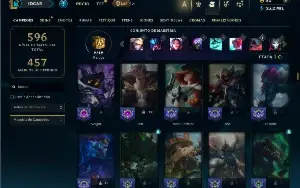 Bronze 4 com TODOS os champs e 232 Skins ( Nivel 605 )