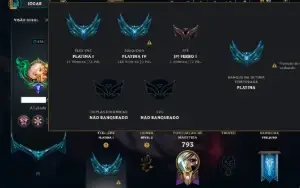 Platina 4 com TODOS os Champs e 264 Skins +16 Vitoriosas