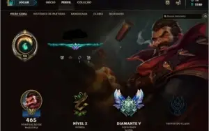 Conta Diamante, com mais de 60 skins e todos os campeões!