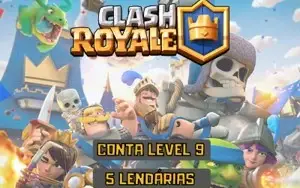 Conta Clash Royale level 9  2830 trofeús com 5 lendárias.