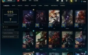 CONTA 109 SKINS + 7 ESPÓLIOS DE SKINS