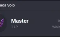 Conta smurf mestre, 50 champs, 69 % winrate mestre.