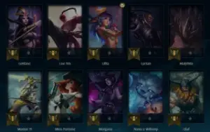 Conta smurf mestre, 50 champs, 69 % winrate mestre.