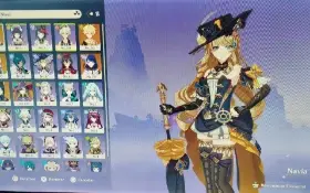 Conta genshin Raiden c2, navia + bis, Ayaka + bis