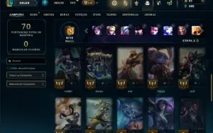 Unranked com 35 Champs e 11 Skins +3 Espolios