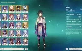 XIAO C1, KAZUHA, EULA, ZHONGLI, SHOGUN, BACULO DE HOMA, AMOS