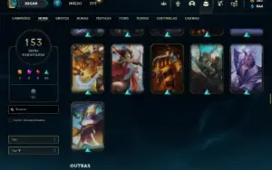 Conta bronze 1 com TODOS os champs e 153 Skins
