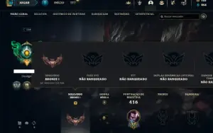 Conta bronze 1 com TODOS os champs e 153 Skins