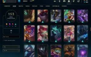 Conta bronze 1 com TODOS os champs e 153 Skins