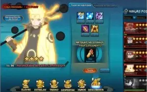 CONTA NARUTO ONLINE BR - 540K DE FORÇA - SERVIDOR 397