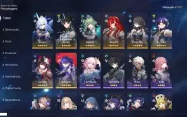 Honkai: Star Rail - 19 Personagens 5* + MC Feminino