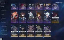 Honkai: Star Rail - 19 Personagens 5* + MC Feminino