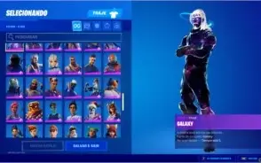 conta de fortnite S3 full, galaxy, minty, wonder, glow.
