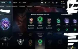 Conta do Lol nível 260, prata III com 47 skins