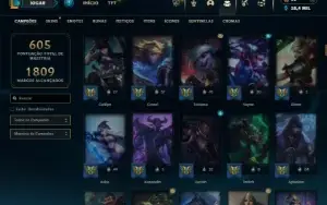 Diamante 2 com TODOS os champs e 168 Skins ( JG / ADC )